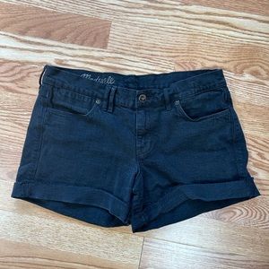 Madewell Black Jean Shorts